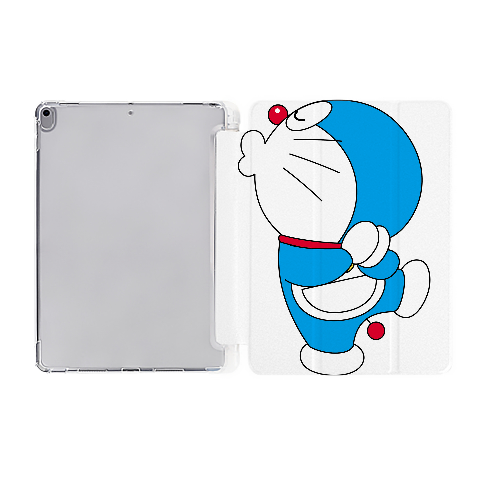 （画像用） ドラえもん Doraemon IPad ケース ペン収納付き 三つ折りスタンド PUレザー×シリコン 対応機種9.5/10.5/10.9インチ